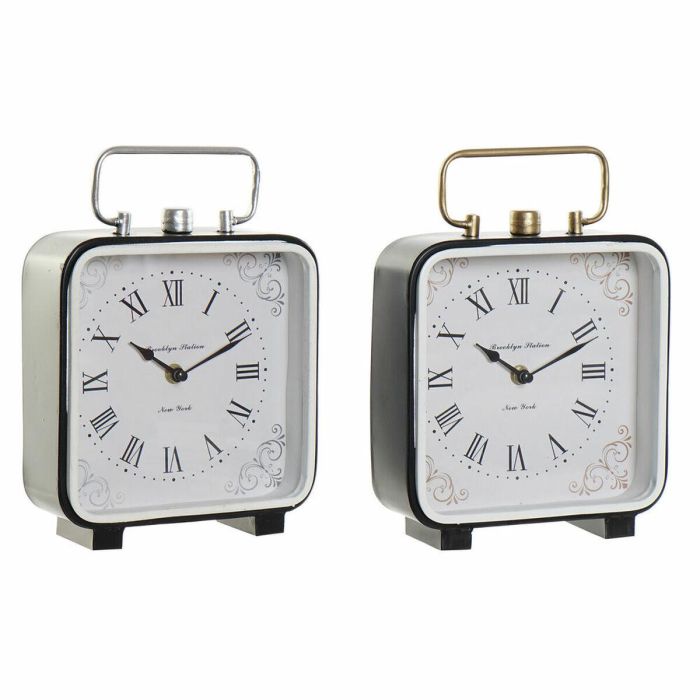 Reloj Sobremesa Chic DKD Home Decor Azul Negro 7 x 27 x 19 cm (2 Unidades)