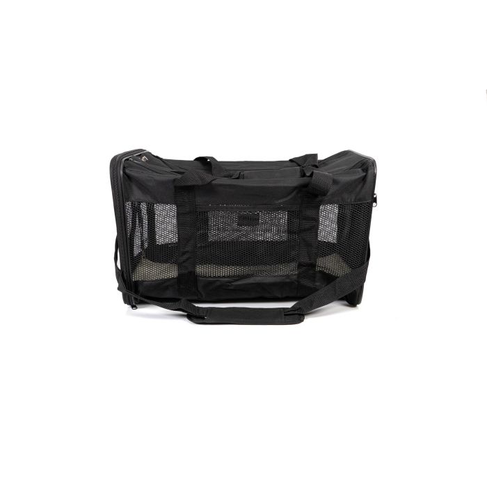 Gloria Bolso de Transporte Plegable para Perro Gato con Paneles Transpirables 52x30x30 cm Negro Poliéster hasta 6kg 1