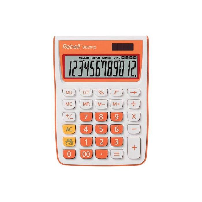 Calculadora Sobremesa Rebell 12 Digitos Sdc-912 Naranja
