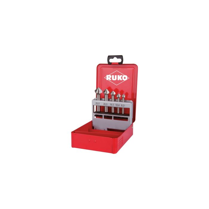 Juego de avellanadores RUKO 102154A 25 mm DIN 335 Acero de alta velocidad (HSS) 5 Piezas 3 Juego de avellanadores RUKO 102154A 25 mm DIN 335 Acero de alta velocidad (HSS) 5 Piezas 3