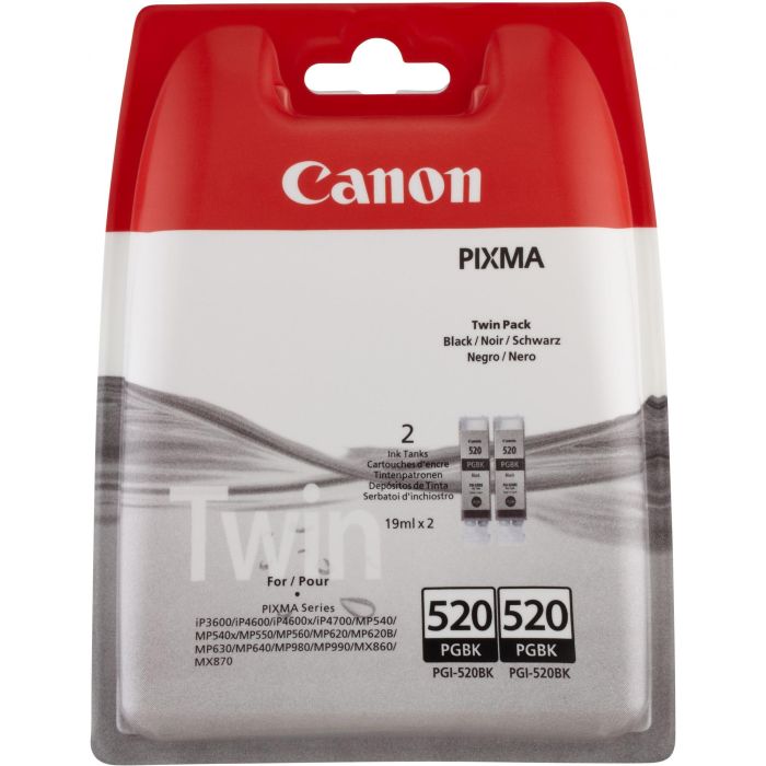 Canon PGI-520BK Twin Pack - Cartucho de tinta negra doble
