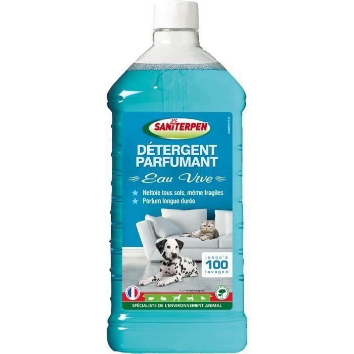 Saniterpen Limpiador Desinfectante Concentrado Perfume Eau Vive Larga Duración para Interiores, Suelos, Apto Animales - 1L Saniterpen Limpiador Desinfectante Concentrado Perfume Eau Vive Larga Duración para Interiores, Suelos, Apto Animales - 1L