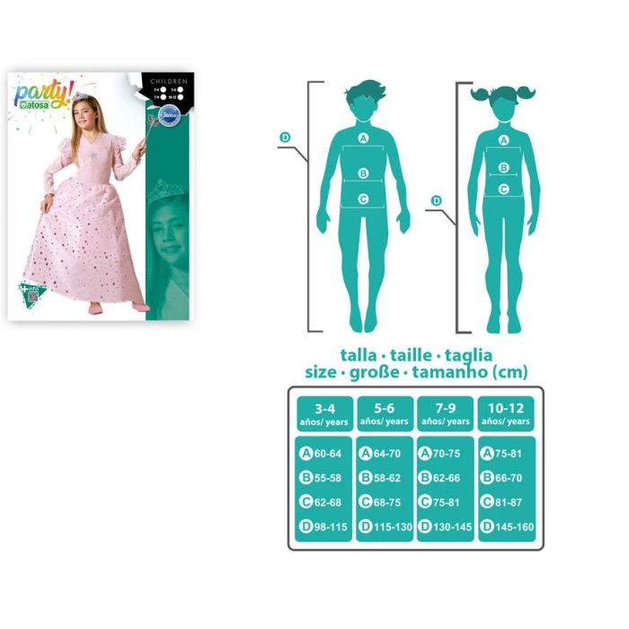 Disfraz Hada Madrina Rosa Estrellas Niña Infantil 3-4 Años 3 Disfraz Hada Madrina Rosa Estrellas Niña Infantil 3-4 Años 3