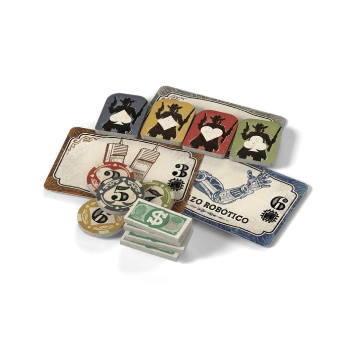 Unexpected Games UG03ES 3000 Granujas Juego de mesa de faroleo ambientado en el Salvaje Oeste con construcción de motores para 2-4 jugadores +12 años 2