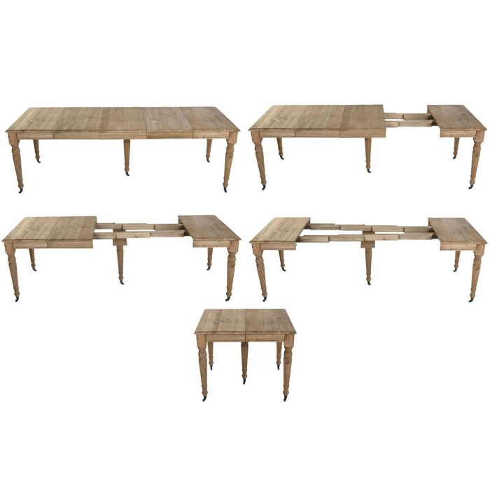 Mesa de Comedor Home ESPRIT Natural Abeto 100 x 100 x 78 cm 9
