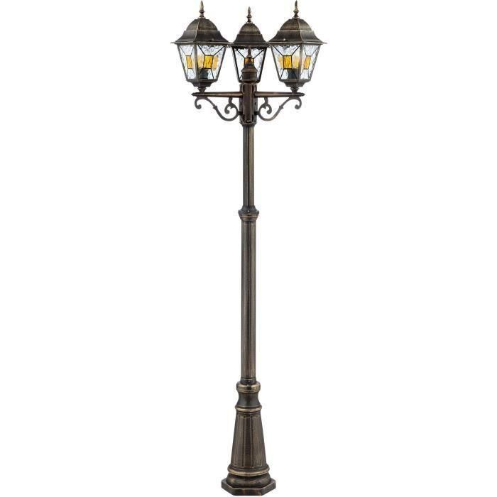 Lámpara al aire libre de Janel, Dore Black, E27 Max 3x60W, Bulbo no incluida 1