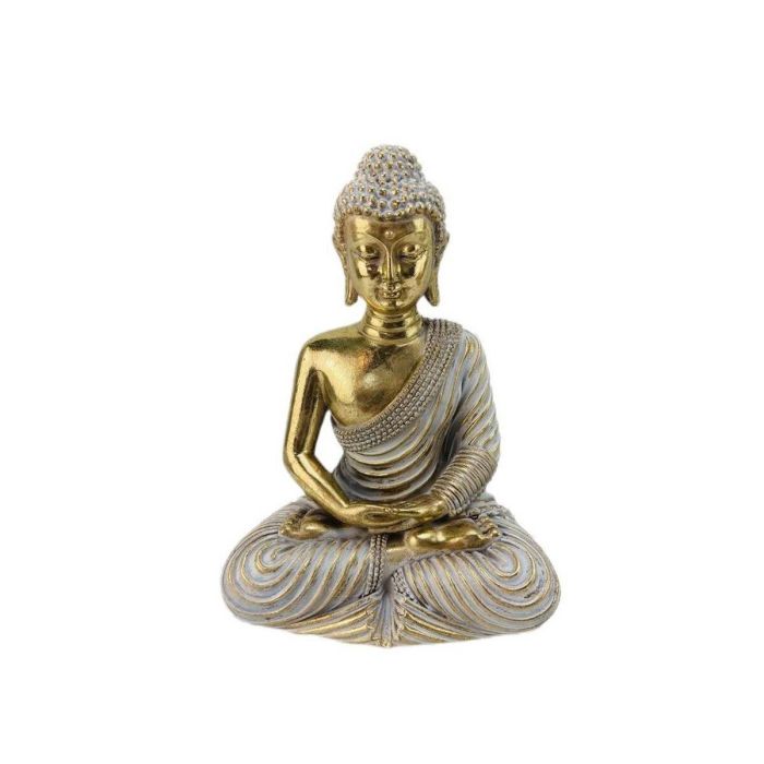 Figura Decorativa Romimex Dorado Buda 13 x 18 x 9 cm