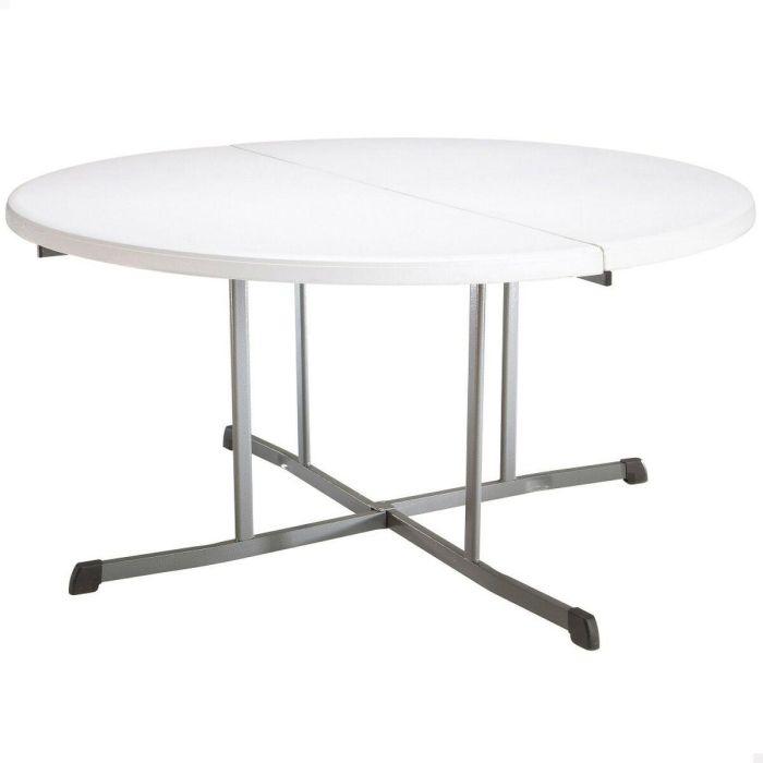 Mesa auxiliar Lifetime Blanco 152 x 75,5 x 152 cm Acero Plástico