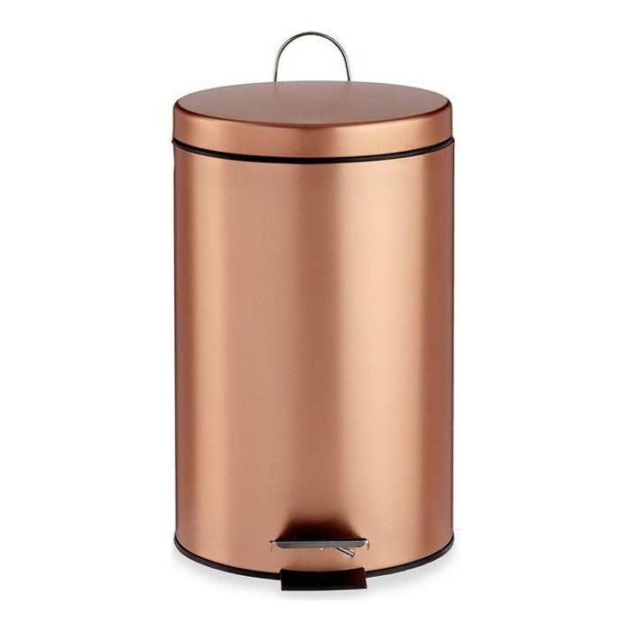 Berilo Papelera Pedal 7L Metal Cobre 20.5x30.5x26 cm (Set de 4)