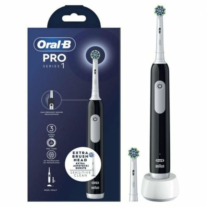 Oral-B PRO SERIES 1 NEGRO Cepillo Eléctrico Recargable con Tecnología 3D y Temporizador de 2 Minutos para Encías Sanas 4 Oral-B PRO SERIES 1 NEGRO Cepillo Eléctrico Recargable con Tecnología 3D y Temporizador de 2 Minutos para Encías Sanas 4