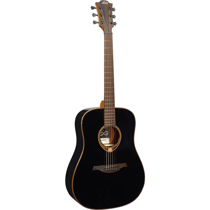 LAG Tramontane 118 Guitarra Acústica Dreadnought Negra Brillante 1
