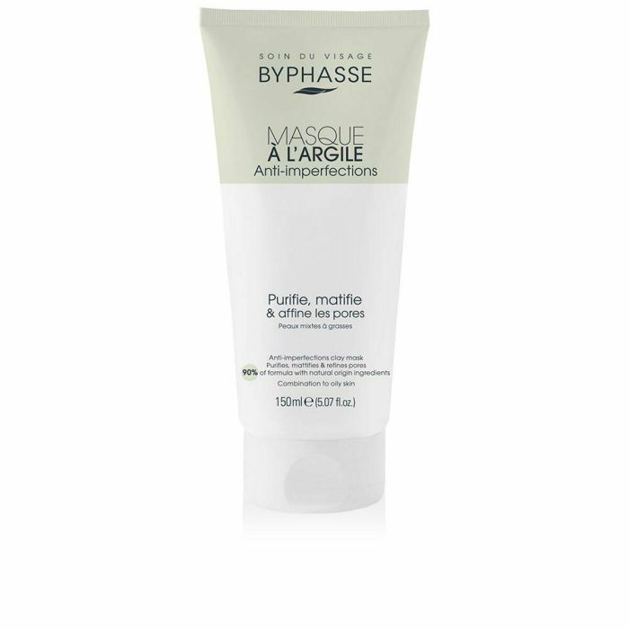 Byphasse Mascarilla de Arcilla Anti-Imperfecciones Purificante Matificante para Pieles con Poros Abiertos, con Buchú y Jojoba, Todo Tipo de Pieles, 150 ml Byphasse Mascarilla de Arcilla Anti-Imperfecciones Purificante Matificante para Pieles con Poros Abiertos, con Buchú y Jojoba, Todo Tipo de Pieles, 150 ml