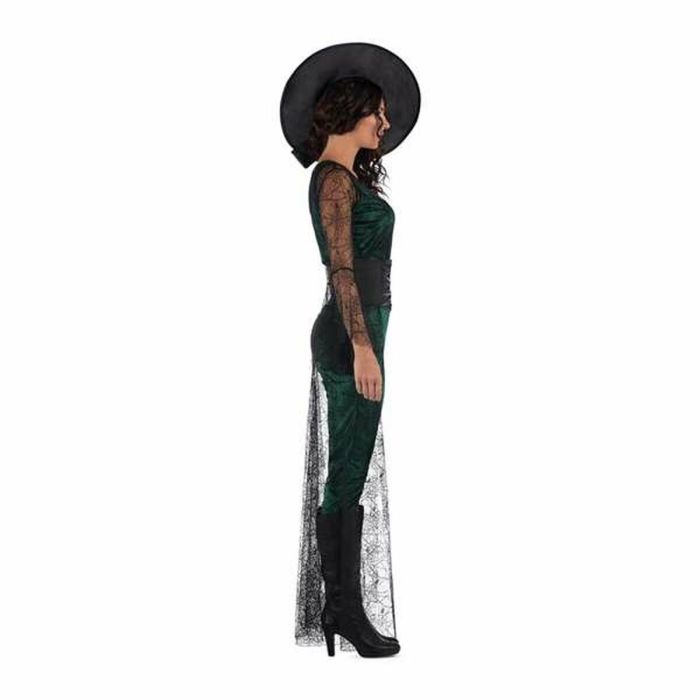 Disfraz bruja del aquelarre verde sombrero, top con cola, corpiño y mallas talla s 4 Disfraz bruja del aquelarre verde sombrero, top con cola, corpiño y mallas talla s 4