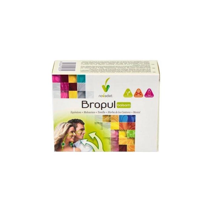 NOVADIET Bropul Balsámico 60 Comprimidos - Equinácea, Malvavisco y Tomillo para Sistema Respiratorio e Inmune