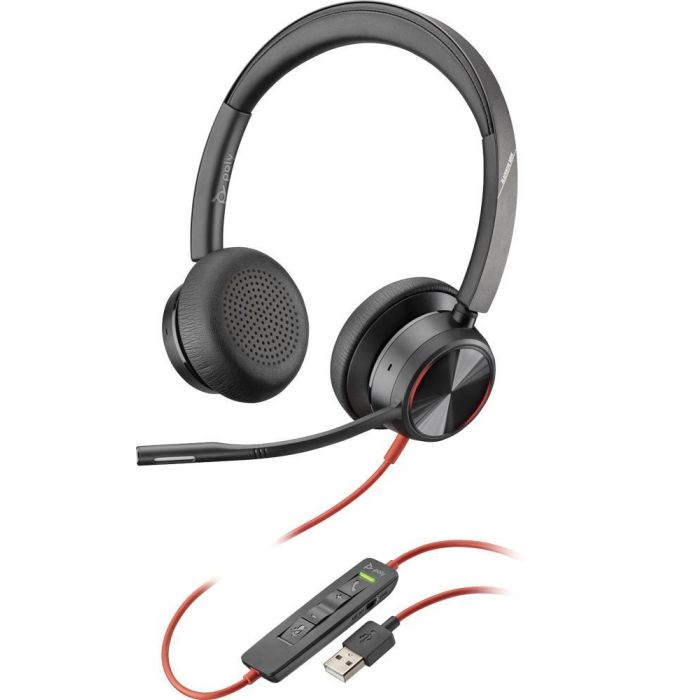 Poly Blackwire 8225, Microsoft, USB-A, 180-degree pivoting Poly Blackwire 8225, Microsoft, USB-A, 180-degree pivoting