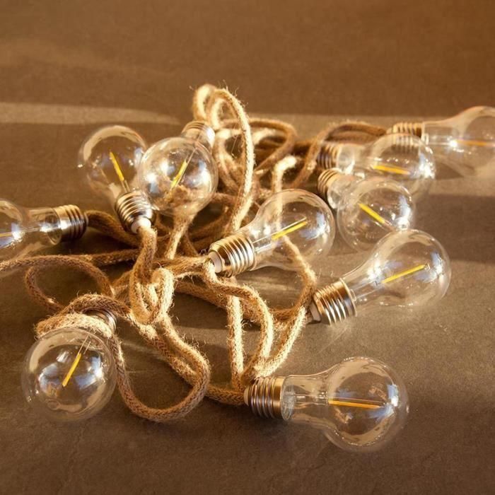 Guirnalda luminosa exterior - LUMISKY - FANTASY CORD - 7,70 m - 10 bombillas de filamento transparente - LED blanco cálido 3 Guirnalda luminosa exterior - LUMISKY - FANTASY CORD - 7,70 m - 10 bombillas de filamento transparente - LED blanco cálido 3