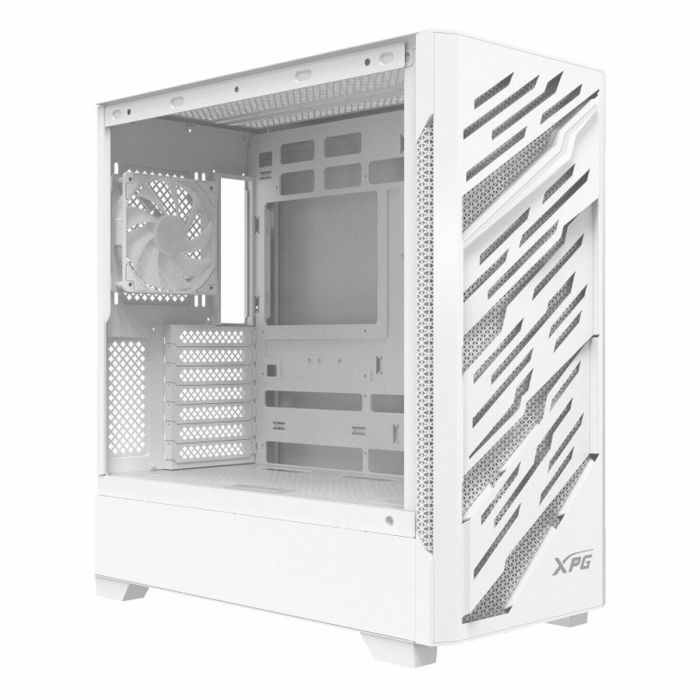 XPG STARKER AIR BTF Midi Tower Caja PC Gaming Panel Perforado con 4 Ventiladores ARGB, Compatible ATX Conector Inverso, Blanco 5