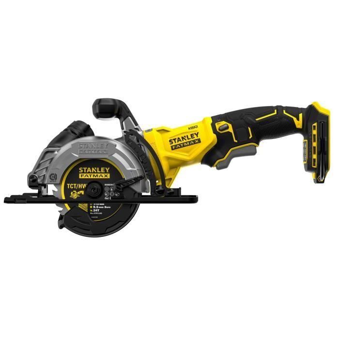 Stanley Fatmax SFMCS515B-XJ Sierra Circular sin Escobillas 18V, 115 mm, 4500 rpm, Gama V20, 2 Direcciones de Corte y Luz LED 1
