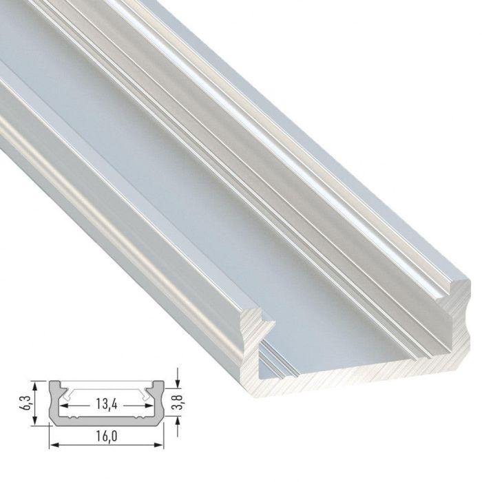Perfíl Aluminio Tipo D 2,02M 0 Perfíl Aluminio Tipo D 2,02M 0