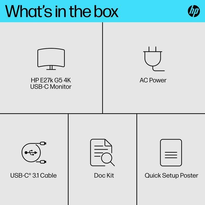 HP E27k G5 Monitor 4K USB-C 3