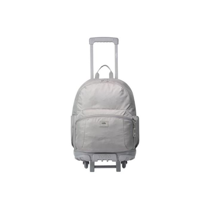 Totto Mochila Escolar con Ruedas MA03TKI003-23100-G78 Gris 27 Litros Compartimento PC 14" Refuerzo PVC