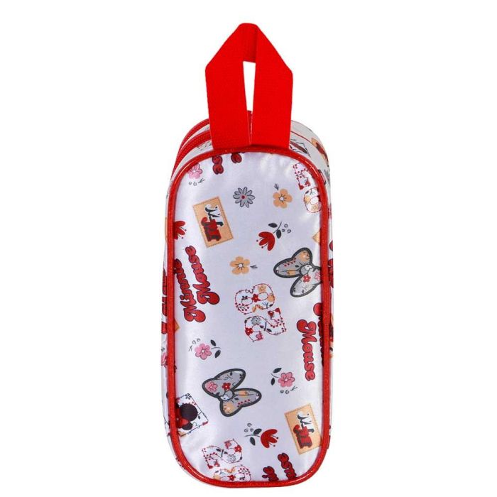 Disney Minnie Mouse Estuche Portatodo 3D Doble Flowered Rojo con 2 Compartimentos y Forro Interior 2 Disney Minnie Mouse Estuche Portatodo 3D Doble Flowered Rojo con 2 Compartimentos y Forro Interior 2