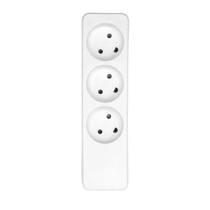 MicroConnect Open-end Danish 3-way power strip, white 1 MicroConnect Open-end Danish 3-way power strip, white 1