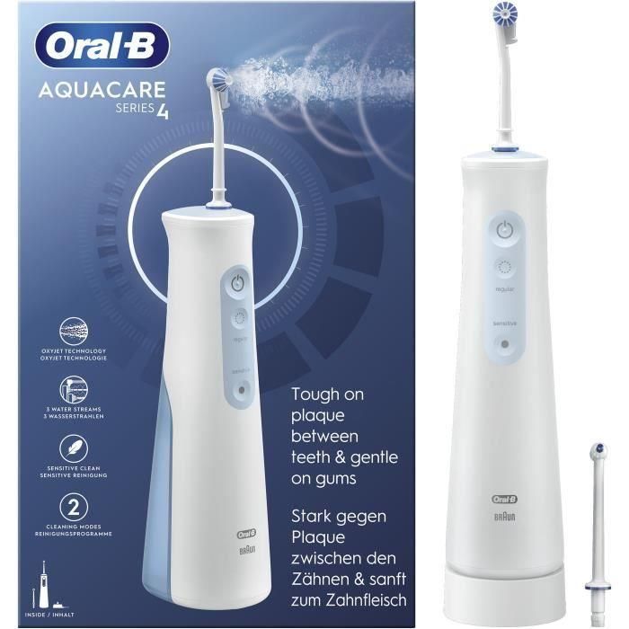 Hilo dental Oral-B - AquaCare 4 - Tecnología Oxyjet - 2 tipos de chorros - 2 intensidades ajustables 2