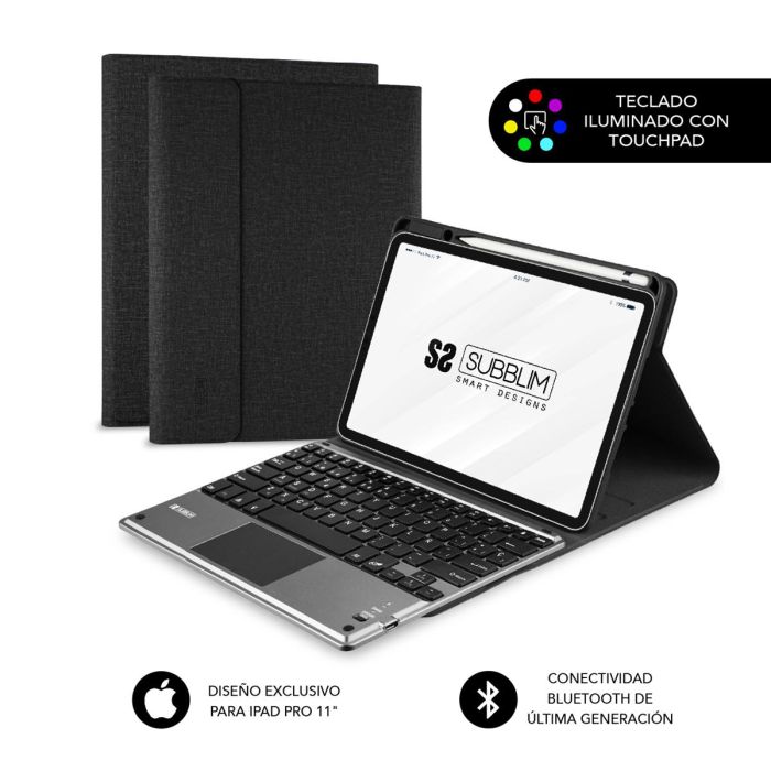 SUBBLIM funda de tablet con teclado bluetooth KEYTAB Pro BL BT Touchpad Ipad Pro 11 2020