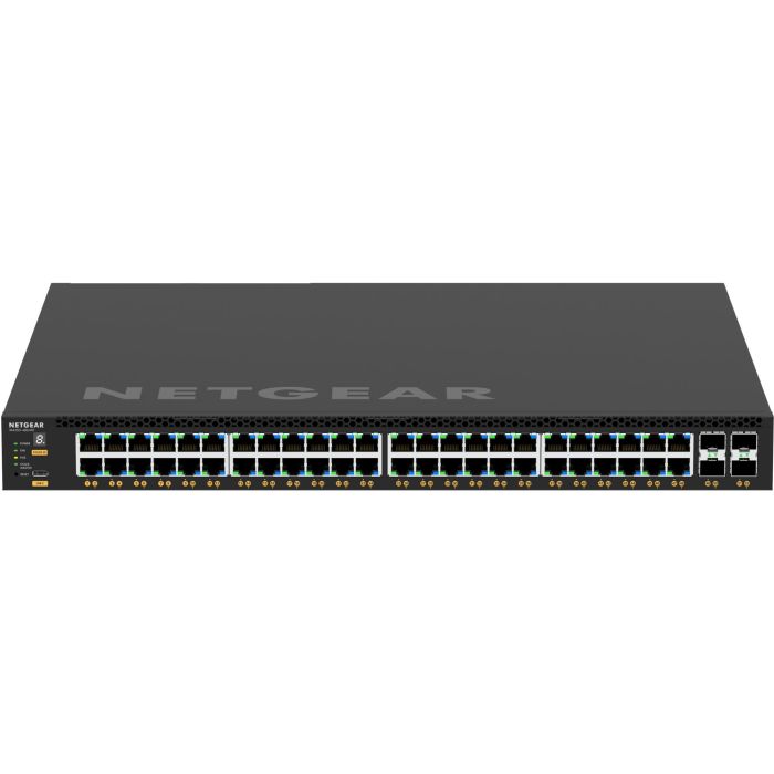NETGEAR Gsm4352-100Nes Switch Gestionable Gigabit Ethernet 52 Puertos, 48 PoE+ (236W-1440W), 4xSFP+ para Redes Avanzadas 6