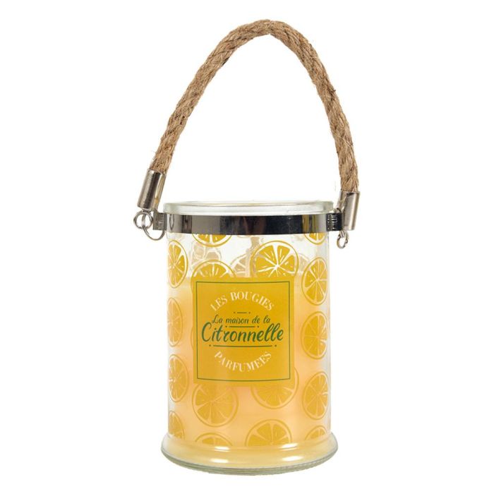 Home Deco Factory Vela Citronela con Asa de Cuerda, Recipiente Vidrio 220g 4