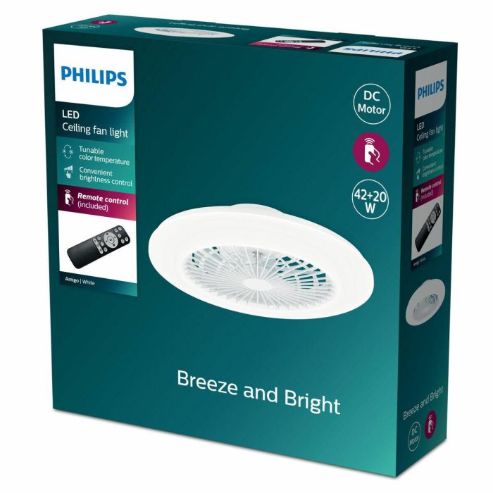 Ventilador de Techo con Luz Philips Blanco 12