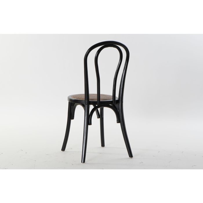 DKD Home Decor Silla Horeca DKD Vintage Fuyang 2 Negro Marron Olmo Ratan 43 x 44 x 89 cm 5