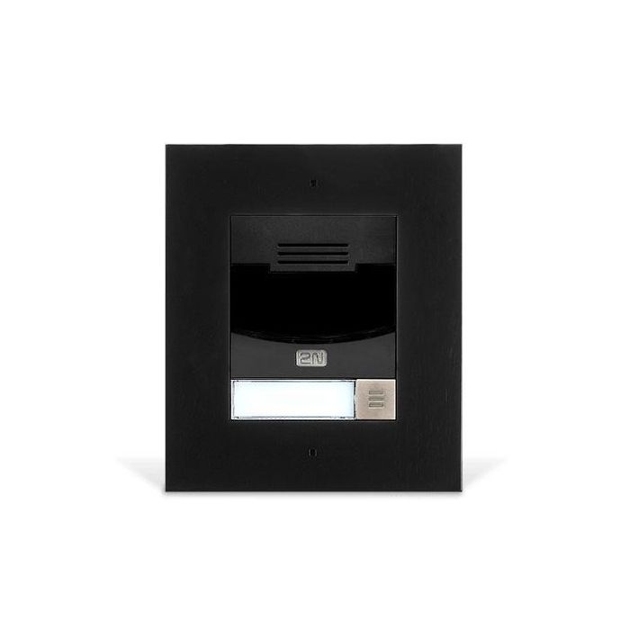 2N IP Solo with Camera, SIP 2.0 (RFC - 3261), 1280x960 (JPEG), Backlight Button, 12V ± 15% 2A DC/PoE, Flush Mounted, Black 2N IP Solo with Camera, SIP 2.0 (RFC - 3261), 1280x960 (JPEG), Backlight Button, 12V ± 15% 2A DC/PoE, Flush Mounted, Black