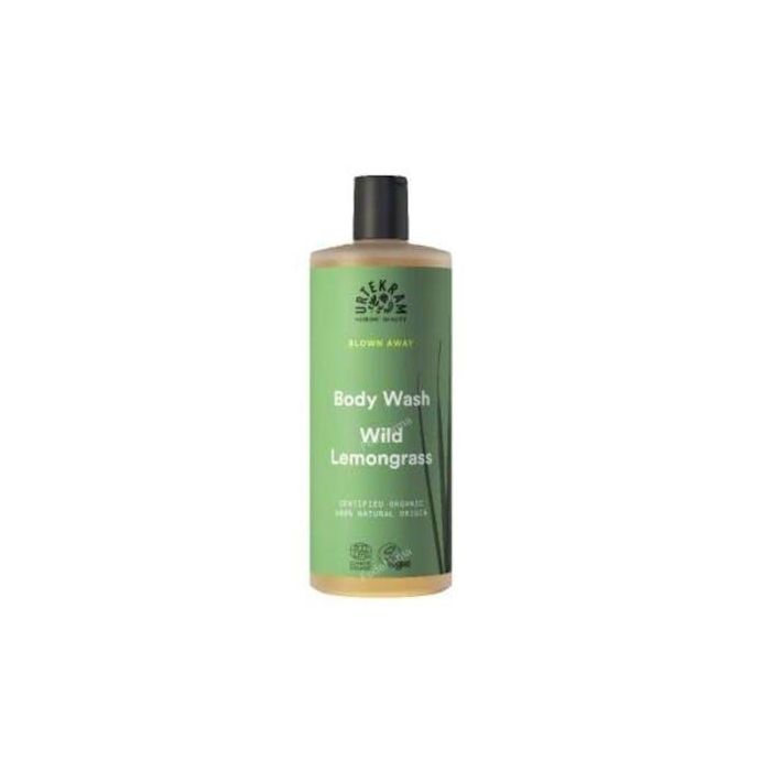 URTEKRAM Gel De Baño Wild Lemongrass 500ml - Fresco Aroma Cítrico Ecológico y Vegano - COSMOS ORGANIC