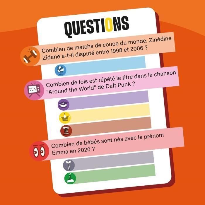 Asmodee ASM1750829292432 Closest Wins - Juego de mesa de preguntas y respuestas para 2-10 jugadores, +14 años, 30 min 4