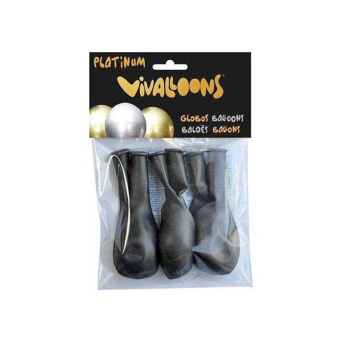 Globo Vivalloons Platinum Antracita Bolsa De 6