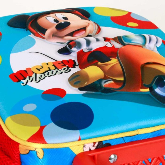 Mochila 3D con Ruedas Pequeña Scooter Disney Mickey Mouse Azul 4