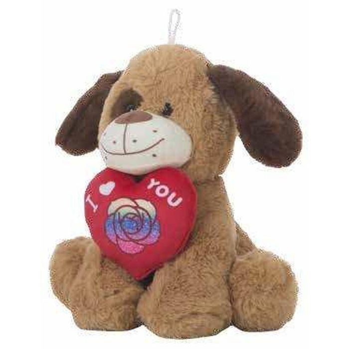 Peluche perrito amour corazón 25 cm