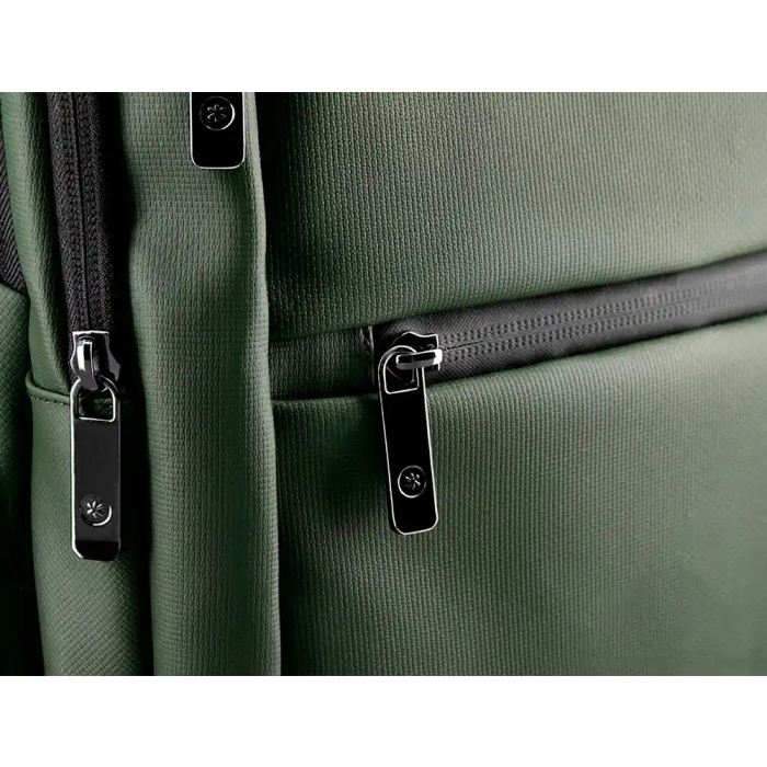 Antartik Mochila Volt Verde Militar, 5 Compartimentos, 23L, 450x180x330 mm, Interior Naranja, Repelente al Agua 13