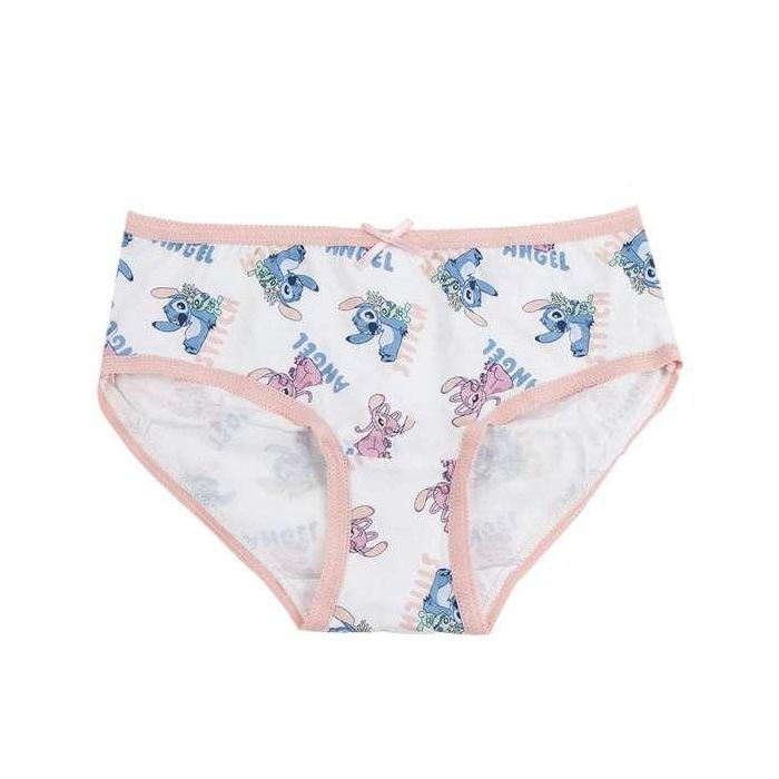 Cerdá Pack de 3 Braguitas para Niña Stitch Single Jersey, Multicolor, de 6 a 8 años 3