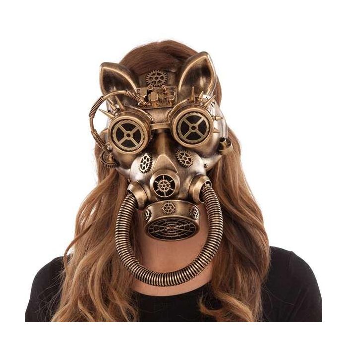 Máscara steampunk gato talla única Máscara steampunk gato talla única
