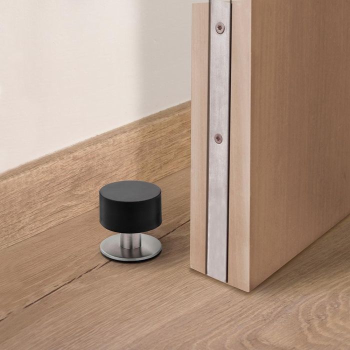 Tope de puerta alto extrafuerte con amortiguador negro 2 Tope de puerta alto extrafuerte con amortiguador negro 2