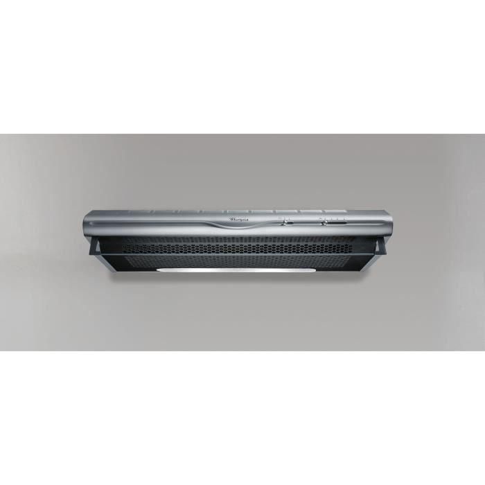 Whirlpool WCN65FLXH2G Campana Extractora Empotrada con Visera Acero Inoxidable Clase D 13,2 x 56,4 x 59,5 cm 1