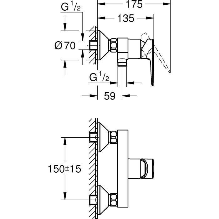 Grohe - batidora de monocominación de ducha 5