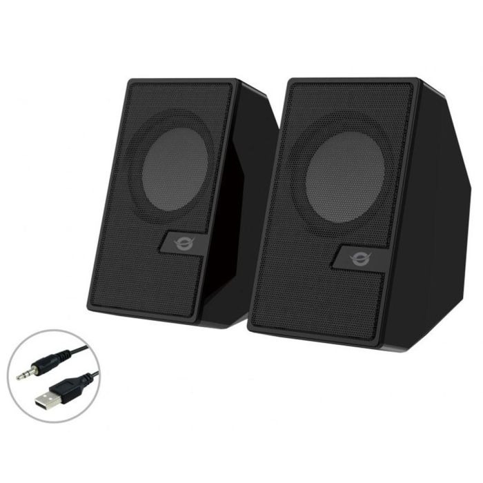 Conceptronic Bjorn02B Altavoces Estéreo 2.0 6W RMS, Bluetooth 5.0, Conexión Jack 3.5mm USB, Mando a Distancia, Negro Conceptronic Bjorn02B Altavoces Estéreo 2.0 6W RMS, Bluetooth 5.0, Conexión Jack 3.5mm USB, Mando a Distancia, Negro