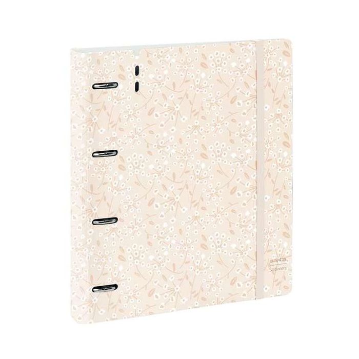 Safta Carpeblock PP Foam 4 Anillas 35mm con Recambio "Light Pink Flowers" 27x32x4 cm 2 Safta Carpeblock PP Foam 4 Anillas 35mm con Recambio "Light Pink Flowers" 27x32x4 cm 2