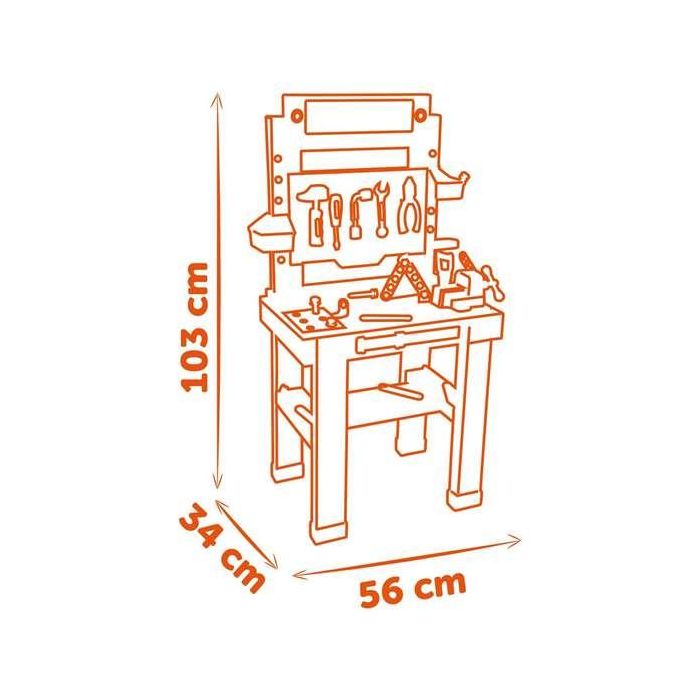 Banco de trabajo black&decker con 79 accesorios. 103x56x34 cm 15