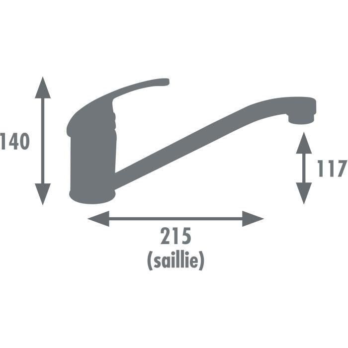 Edouard Rousseau ROU3047404052775 Mezclador de Fregadero Cardiff Cromo Caño Giratorio Ahorro de Agua 2