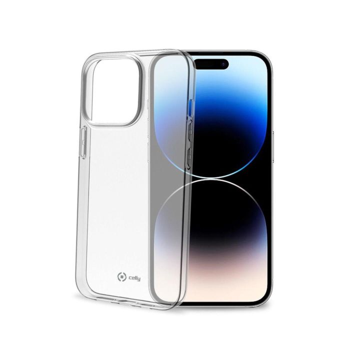 Funda para Móvil Celly iPhone 14 Pro Negro Transparente